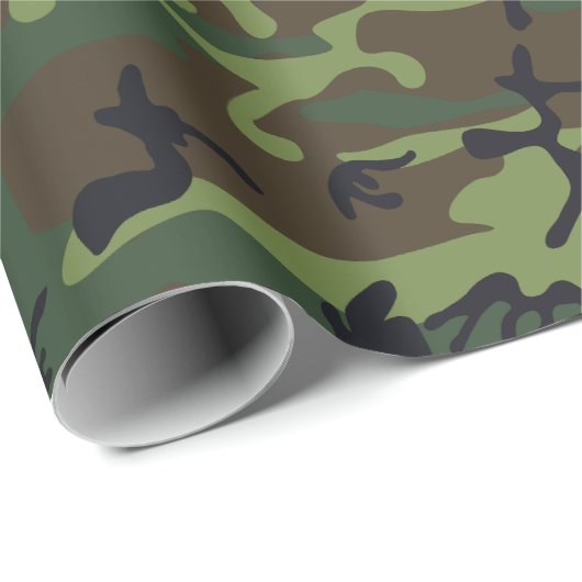 Green Camouflage Muster, Ihr Name, Personalisieren Geschenkpapier (Rolleneckpunkt)
