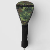 Green Camouflage Muster, Ihr Name, Personalisieren Golf Headcover (Vorderseite)