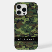 Green Camouflage Muster, Ihr Name, Personalisieren iPhone Hülle (Rückseite)