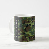 Green Camouflage Muster, Ihr Name, Personalisieren Kaffeetasse (Vorderseite Links)