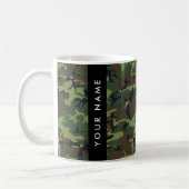 Green Camouflage Muster, Ihr Name, Personalisieren Kaffeetasse (Links)