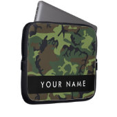 Green Camouflage Muster, Ihr Name, Personalisieren Laptopschutzhülle (Vorne Rechts)