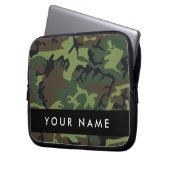 Green Camouflage Muster, Ihr Name, Personalisieren Laptopschutzhülle (Vorderseite Links)