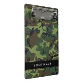 Green Camouflage Muster, Ihr Name, Personalisieren Mini Klemmbrett (Schrägansicht)