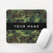 Green Camouflage Muster, Ihr Name, Personalisieren Mousepad (Mit Mouse)