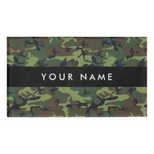 Green Camouflage Muster, Ihr Name, Personalisieren Namenschild