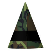 Green Camouflage Muster, Ihr Name, Personalisieren Partyhütchen (Rückseite)