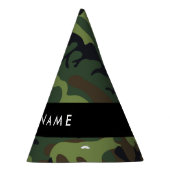 Green Camouflage Muster, Ihr Name, Personalisieren Partyhütchen (Rechts)