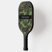 Green Camouflage Muster, Ihr Name, Personalisieren Pickleball Schläger (Links)