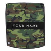 Green Camouflage Muster, Ihr Name, Personalisieren Rucksack (Abnehmbare Front)