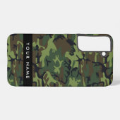 Green Camouflage Muster, Ihr Name, Personalisieren Samsung Galaxy Hülle (Rückseite (Horizontal))