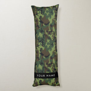 Green Camouflage Muster, Ihr Name, Personalisieren Seitenschläferkissen