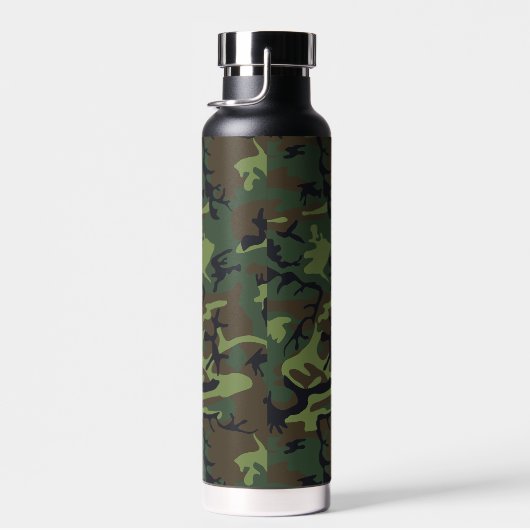 Green Camouflage Muster, Ihr Name, Personalisieren Trinkflasche (Rechts)