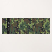 Green Camouflage Muster, Ihr Name, Personalisieren Yogamatte (Vorderseite (Horizontal))