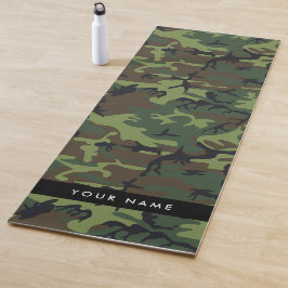 Green Camouflage Muster, Ihr Name, Personalisieren Yogamatte