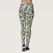 Green Camouflage Muster in Erdtönen Leggings (Rückseite)