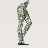 Green Camouflage Muster in Erdtönen Leggings (Rechts)