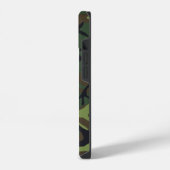 Green Camouflage Muster iPhone Hülle (Linke Seite)