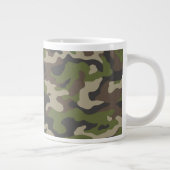 Green Camouflage Muster Jumbo-Tasse (Rechts)