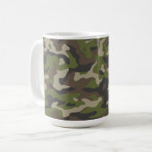 Green Camouflage Muster Kaffeetasse (Vorderseite Links)