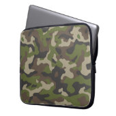 Green Camouflage Muster Laptopschutzhülle (Vorderseite Links)