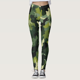 Green Camouflage Muster Leggings
