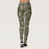 Green Camouflage Muster Leggings (Rückseite)