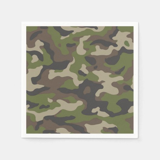 Green Camouflage Muster Serviette (Vorderseite)