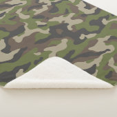 Green Camouflage Muster Sherpadecke (3/4)