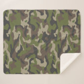 Green Camouflage Muster Sherpadecke (Vorderseite (Horizontal))