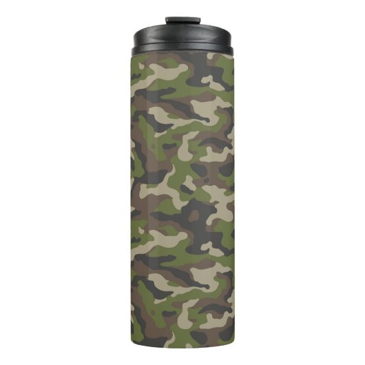 Green Camouflage Muster Thermosbecher (Vorderseite)