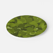 Green Camouflage Pappteller (Schrägansicht)