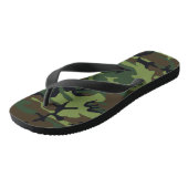 Green Camouflage Pattern, militärisches Muster, Ar Badesandalen (Schrägansicht)