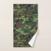Green Camouflage Pattern, militärisches Muster, Ar Badhandtuch Set (Handtuch)