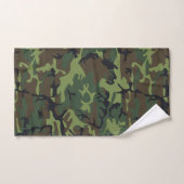 Green Camouflage Pattern, militärisches Muster, Ar Badhandtuch Set (Handtuch)