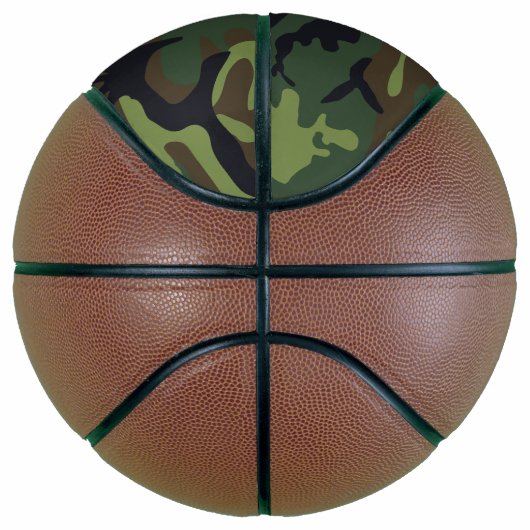 Green Camouflage Pattern, militärisches Muster, Ar Basketball (Rechts)