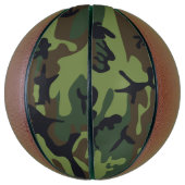 Green Camouflage Pattern, militärisches Muster, Ar Basketball (Vertikal)