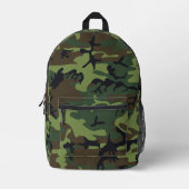 Green Camouflage Pattern, militärisches Muster, Ar Bedruckter Rucksack (Vorderseite)