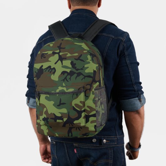 Green Camouflage Pattern, militärisches Muster, Ar Bedruckter Rucksack (Insitu (Modell))