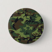 Green Camouflage Pattern, militärisches Muster, Ar Button (Vorderseite)
