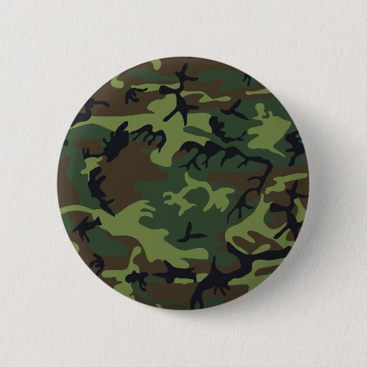 Green Camouflage Pattern, militärisches Muster, Ar Button (Vorderseite)