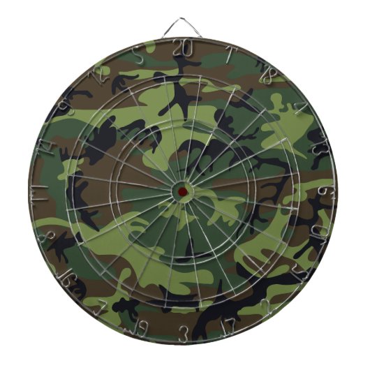 Green Camouflage Pattern, militärisches Muster, Ar Dartscheibe (vorne)