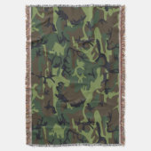 Green Camouflage Pattern, militärisches Muster, Ar Decke (Vorderseite Vertikal)