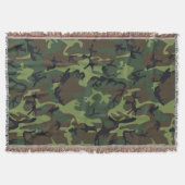 Green Camouflage Pattern, militärisches Muster, Ar Decke (Vorderseite)