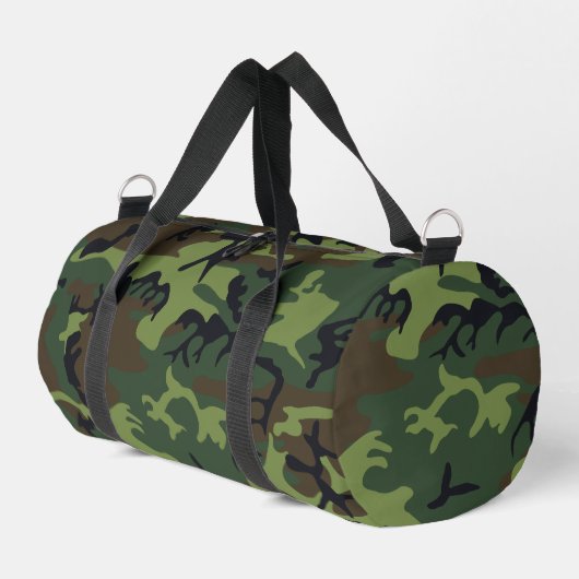 Green Camouflage Pattern, militärisches Muster, Ar Duffle Bag (Linke Seite)