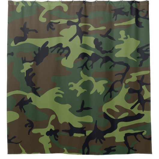 Green Camouflage Pattern, militärisches Muster, Ar Duschvorhang (Vorderseite)