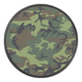 Green Camouflage Pattern, militärisches Muster, Ar Eishockey Puck (Vorderseite)
