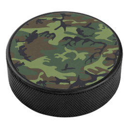 Green Camouflage Pattern, militärisches Muster, Ar Eishockey Puck