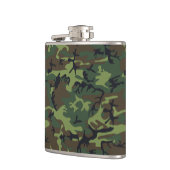 Green Camouflage Pattern, militärisches Muster, Ar Flachmann (Links)