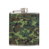 Green Camouflage Pattern, militärisches Muster, Ar Flachmann (Vorderseite)